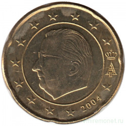Монета. Бельгия. 20 центов 2004 год.