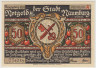 Бона. Нотгельд. Германия. Город Наумбург. 50 пфеннигов 1920 год. Вариант 928.2.а.1. ав.