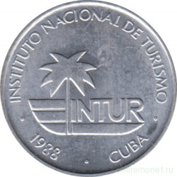 Монета. Куба. 5 сентаво 1988 год . Интурист.