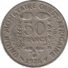 Монета. Западноафриканский экономический и валютный союз (ВСЕАО). 50 франков 1976 год. ав.