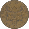Монета. Кения. 10 центов 1967 год. ав.