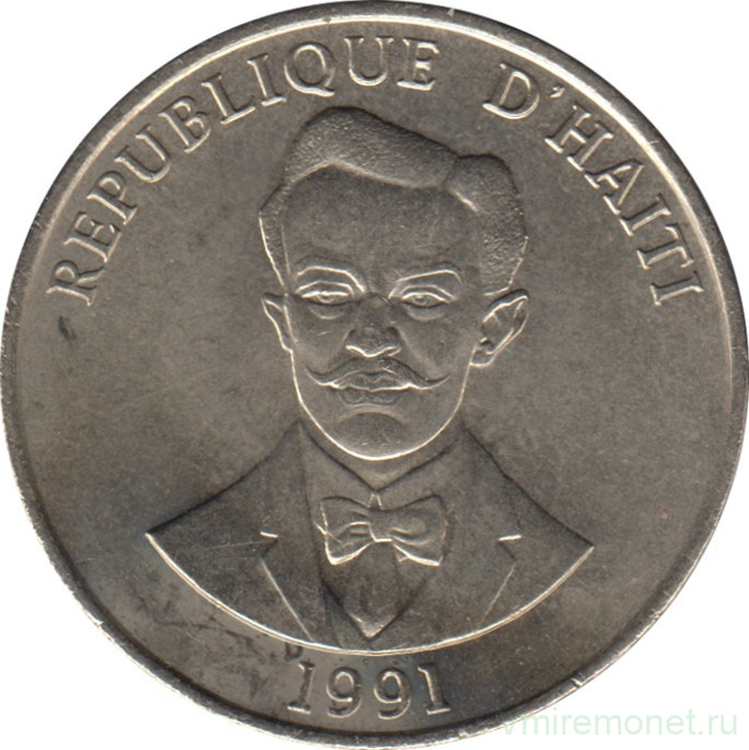 Монета. Гаити. 50 сантимов 1991 год.