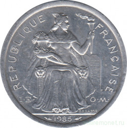 Монета. Французская Полинезия. 2 франка 1985 год.