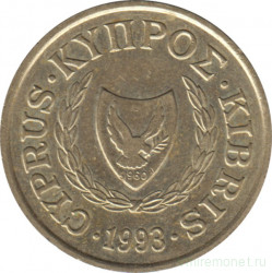 Монета. Кипр. 10 центов 1993 год.