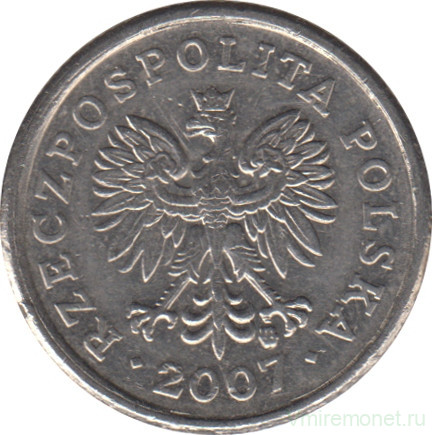 Монета. Польша. 20 грошей 2007 год.