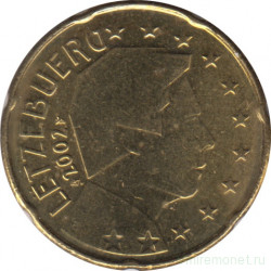 Монета. Люксембург. 20 центов 2002 год.
