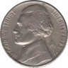  Монета. США. 5 центов 1973 год. Монетный двор D. ав.