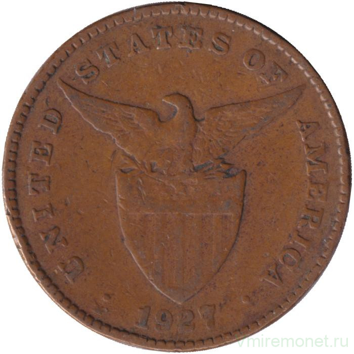 Монета. Филиппины. 1 сентаво 1927 год.