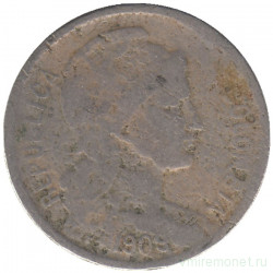 Монета. Колумбия. 5 песо 1909 год.