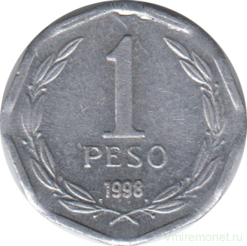 Монета. Чили. 1 песо 1998 год.