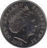 Монета. Новая Зеландия. 5 долларов 2012 год. Прекрасная крачка. рев.
