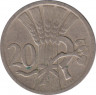 Монета. Чехословакия. 20 геллеров 1929 год. рев.
