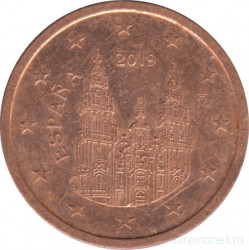 Монета. Испания. 2 цента 2019 год.