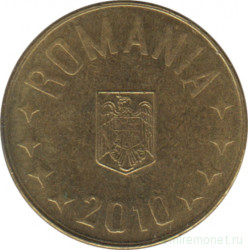 Монета. Румыния. 1 бан 2010 год.