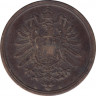 Монета. Германия (Германская империя 1871-1922). 2 пфеннига 1877 год. (A). рев.