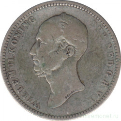 Монета. Нидерланды. 25 центов 1849 год.