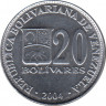 Монета. Венесуэла. 20 боливаров 2004 год. ав.
