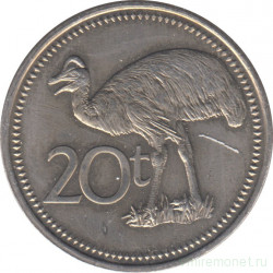 Монета. Папуа - Новая Гвинея. 20 тойя 1995 год.