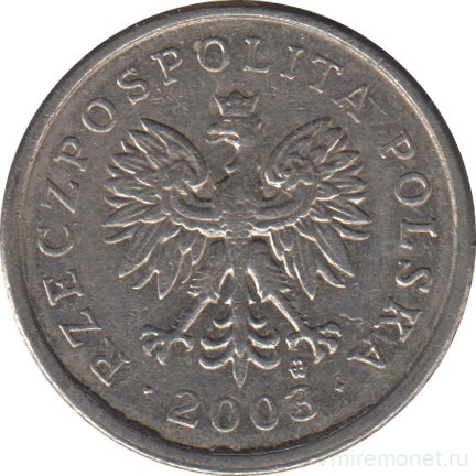 Монета. Польша. 20 грошей 2003 год.