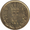  Монета. Люксембург. 5 франков 1987 год. ав.