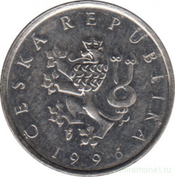 Монета. Чехия. 1 крона 1996 год.
