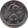 Монета. США. 25 центов 2020 год. Национальный парк № 51. Американское Самоа. Монетный двор S. ав.