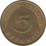 Монета. ФРГ. 5 пфеннигов 1990 год. Монетный двор - Берлин (А). рев.
