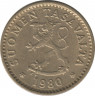 Аверс. Монета. Финляндия. 10 пенни 1980 год.