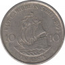 Монета. Восточные Карибские государства. 10 центов 1993 год. ав.