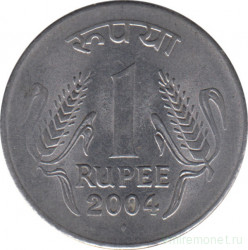 Монета. Индия. 1 рупия 2004 год.