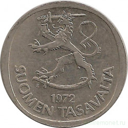Монета. Финляндия. 1 марка 1972 год.