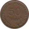 Монета. Ангола. 50 сентаво 1957 год. рев.