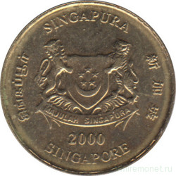Монета. Сингапур. 5 центов 2000 год.