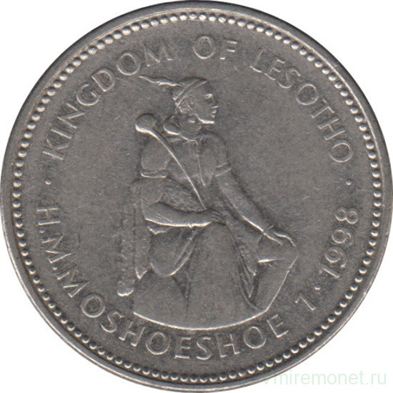 Монета. Лесото (анклав в ЮАР). 1 лоти 1998 год.