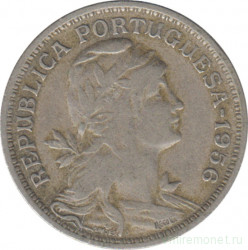 Монета. Португалия. 50 сентаво 1956 год.