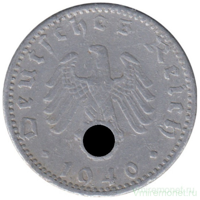 Монета. Германия. Третий Рейх. 50 рейхспфеннигов 1940 год. Монетный двор - Вена (B).