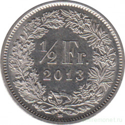 Монета. Швейцария. 1/2 франка 2013 год.