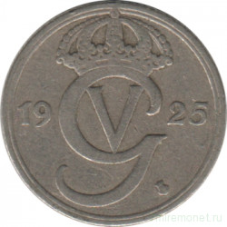Монета. Швеция. 10 эре 1925 год . 