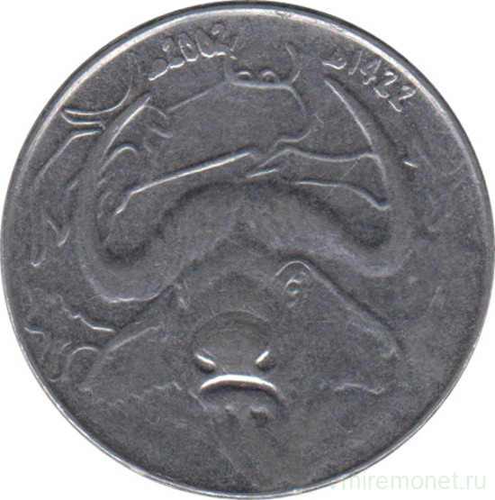 Монета. Алжир. 1 динар 2002 (1422) год.