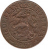 Монета. Нидерландские Антильские острова. 1 цент 1967 год. ав.