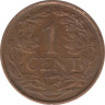 Монета. Нидерландские Антильские острова. 1 цент 1967 год. рев.