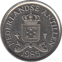 Монета. Нидерландские Антильские острова. 10 центов 1985 год.