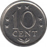 Монета. Нидерландские Антильские острова. 10 центов 1985 год. рев.