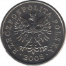 Монета. Польша. 1 злотый 2008 год. ав.