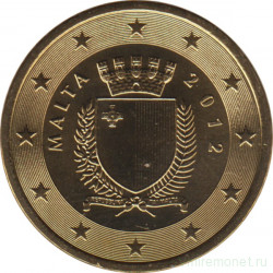 Монета. Мальта. 50 центов 2012 год.