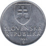 Монета. Словакия. 10 гелеров 1994 год. ав.