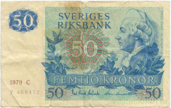 Банкнота. Швеция. 50 крон 1979 год. Тип 53c(2).
