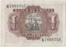 Банкнота. Испания. 1 песета 1953 год. Тип 144а. рев.