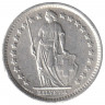 Монета. Швейцария. 1/2 франка 1963 год.