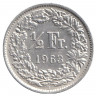 Монета. Швейцария. 1/2 франка 1963 год.